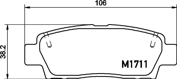 Mintex MDB1711 - Тормозные колодки, дисковые, комплект www.autospares.lv