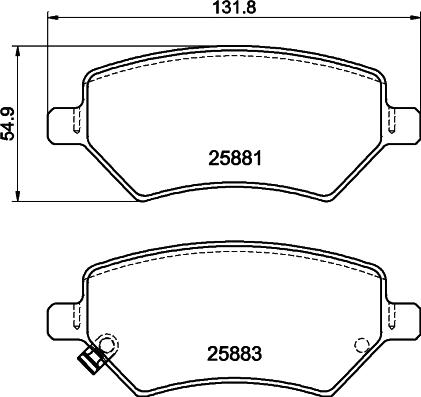 Mintex MDB84263 - Bremžu uzliku kompl., Disku bremzes www.autospares.lv