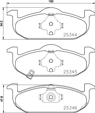 Mintex MDB84205 - Bremžu uzliku kompl., Disku bremzes www.autospares.lv