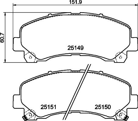 Mintex MDB83185 - Bremžu uzliku kompl., Disku bremzes www.autospares.lv