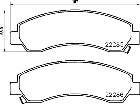 Mintex MDB83884 - Bremžu uzliku kompl., Disku bremzes www.autospares.lv