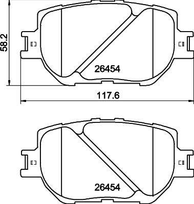 Textar 26454 176 0 5 - Bremžu uzliku kompl., Disku bremzes www.autospares.lv