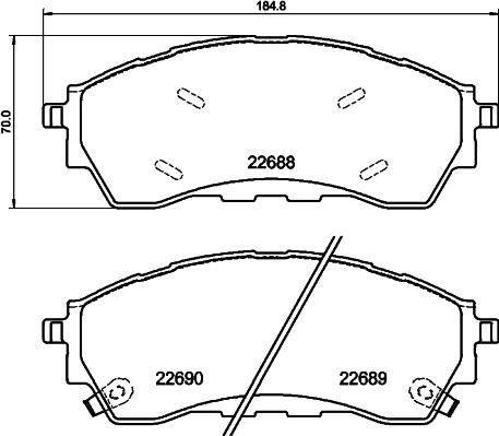 Mintex MDB3454 - Bremžu uzliku kompl., Disku bremzes autospares.lv