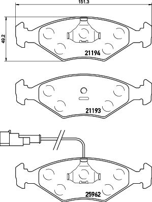 Mintex MDB3436 - Bremžu uzliku kompl., Disku bremzes www.autospares.lv