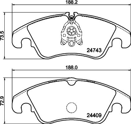 Mintex MDB3041 - Bremžu uzliku kompl., Disku bremzes www.autospares.lv