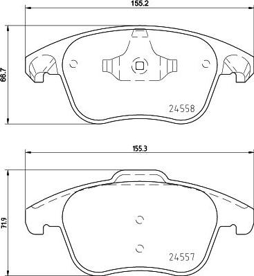 Mintex MDB3122 - Bremžu uzliku kompl., Disku bremzes www.autospares.lv