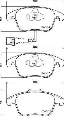 Mintex MDB3395 - Тормозные колодки, дисковые, комплект www.autospares.lv