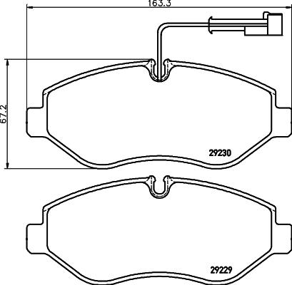 Mintex MDB2917 - Bremžu uzliku kompl., Disku bremzes www.autospares.lv