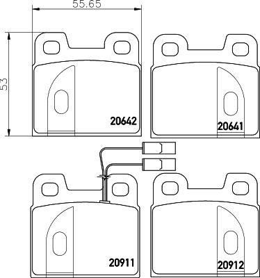 Mintex MDB2463 - Brake Pad Set, disc brake www.autospares.lv