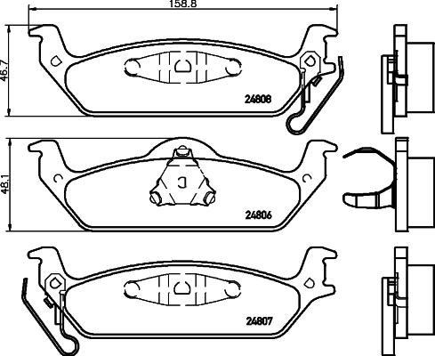 Mintex MDB2549 - Bremžu uzliku kompl., Disku bremzes www.autospares.lv