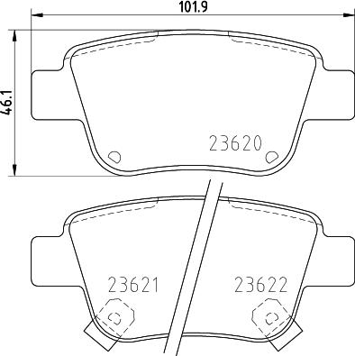 Mintex MDB2546 - Bremžu uzliku kompl., Disku bremzes autospares.lv