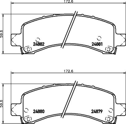 Mintex MDB2552 - Bremžu uzliku kompl., Disku bremzes www.autospares.lv