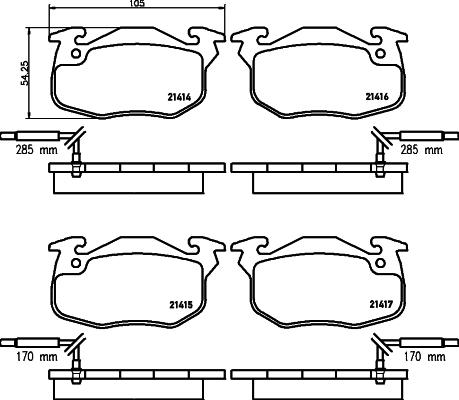 Mintex MDB2514 - Тормозные колодки, дисковые, комплект www.autospares.lv