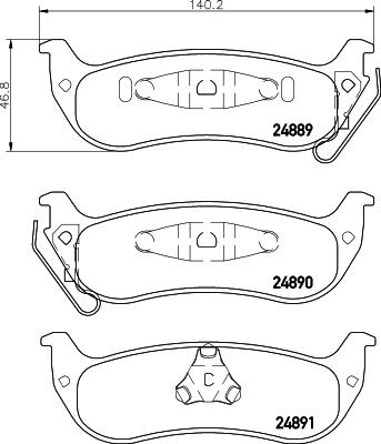 Mintex MDB2573 - Bremžu uzliku kompl., Disku bremzes www.autospares.lv