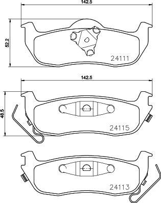 Mintex MDB2651 - Bremžu uzliku kompl., Disku bremzes www.autospares.lv