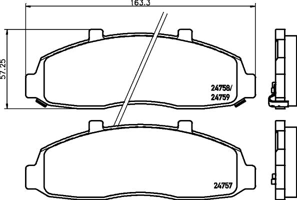 Akebono ACT679 - Bremžu uzliku kompl., Disku bremzes www.autospares.lv