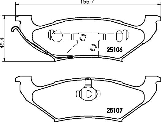 Mintex MDB2332 - Bremžu uzliku kompl., Disku bremzes www.autospares.lv