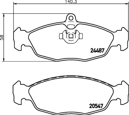 Mintex MDB2243 - Bremžu uzliku kompl., Disku bremzes www.autospares.lv