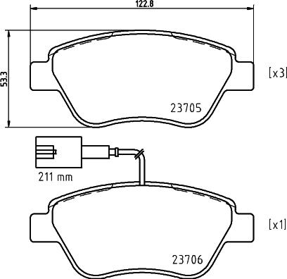 Mintex MDB2239 - Bremžu uzliku kompl., Disku bremzes www.autospares.lv