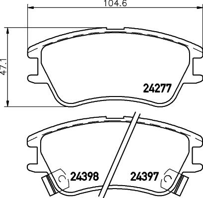 Mintex MDB2762 - Bremžu uzliku kompl., Disku bremzes www.autospares.lv