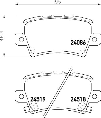 Mintex MDB2770 - Тормозные колодки, дисковые, комплект www.autospares.lv