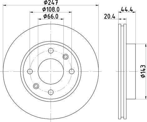 Mintex MDC955 - Bremžu diski www.autospares.lv