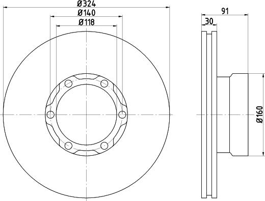 Mintex MDC464 - Bremžu diski www.autospares.lv