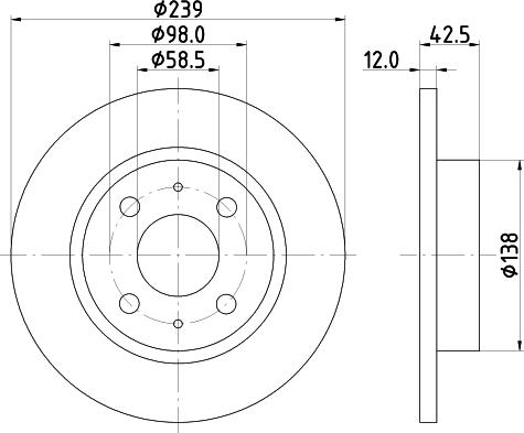 Mintex MDC595 - Bremžu diski www.autospares.lv