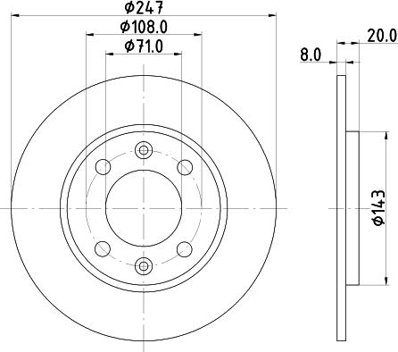 Mintex MDC698 - Тормозной диск www.autospares.lv