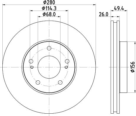 Mintex MDC1947 - Bremžu diski www.autospares.lv