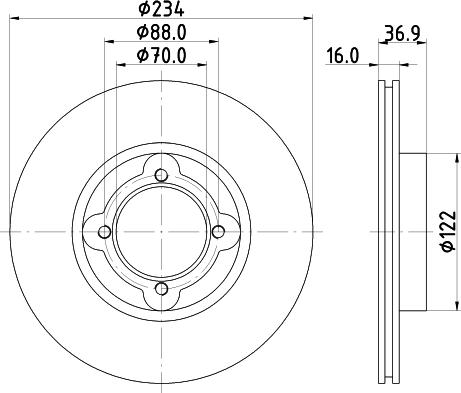 Mintex MDC1974 - Bremžu diski www.autospares.lv