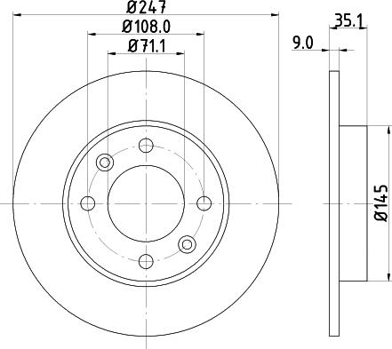 Mintex MDC1493C - Brake Disc www.autospares.lv