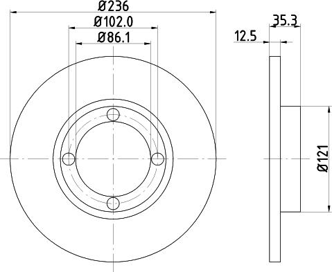 Mintex MDC1459 - Bremžu diski www.autospares.lv