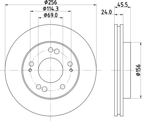 Mintex MDC1424 - Bremžu diski www.autospares.lv