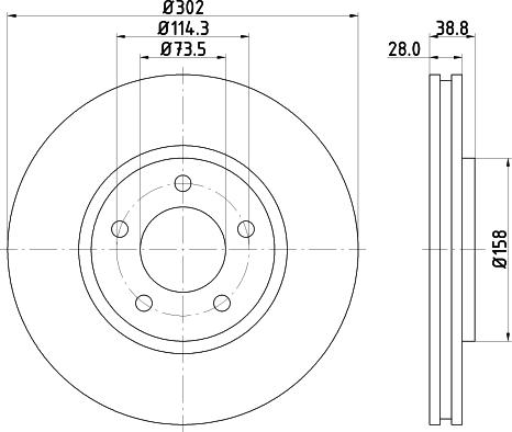 Mintex MDC1554 - Bremžu diski www.autospares.lv