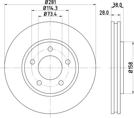 Mintex MDC1555 - Bremžu diski autospares.lv