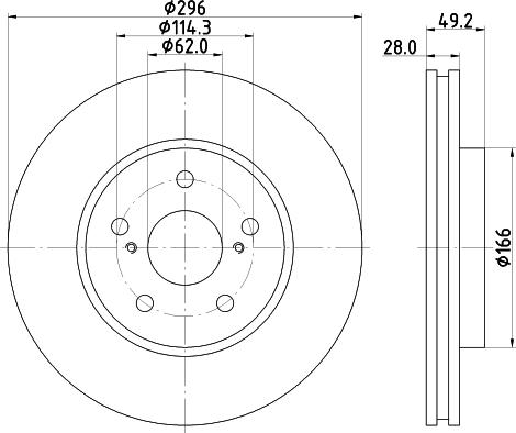 Mintex MDC81564C - Тормозной диск www.autospares.lv