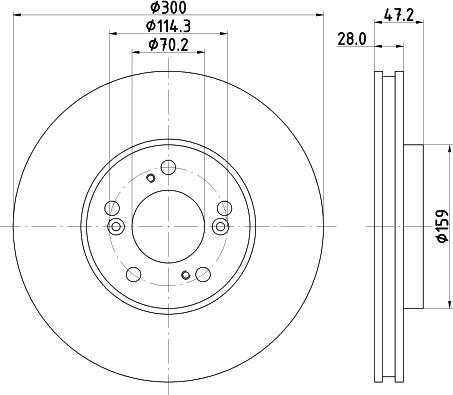 Mintex MDC1516 - Bremžu diski www.autospares.lv