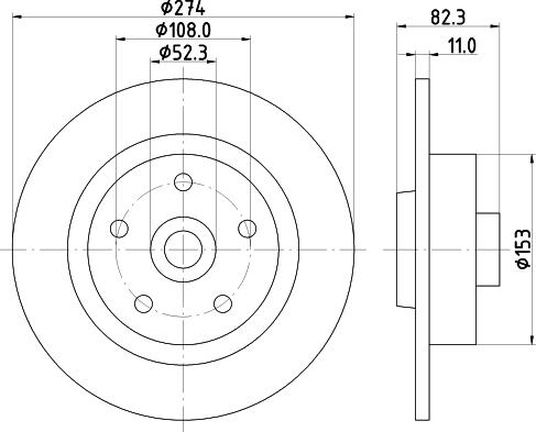 Mintex MDC1534 - Bremžu diski www.autospares.lv