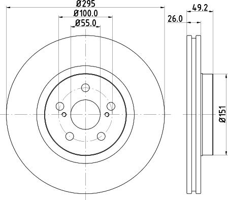 Mintex MDC1695C - Bremžu diski www.autospares.lv