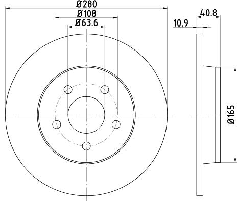 Mintex MDC1643 - Тормозной диск www.autospares.lv