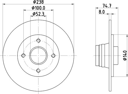 Mintex MDC1013 - Bremžu diski autospares.lv