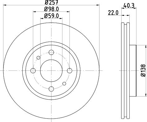 Mintex MDC1084C - Brake Disc www.autospares.lv