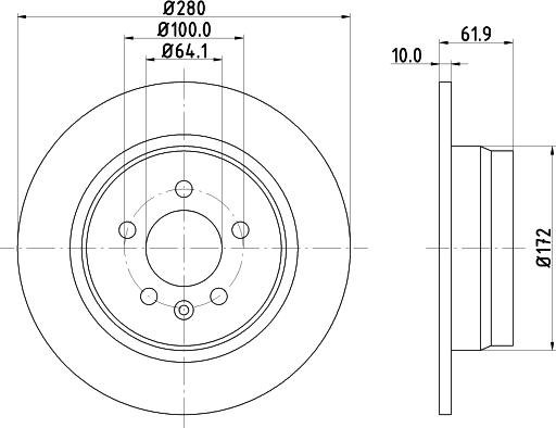 Mintex MDC1085 - Bremžu diski autospares.lv