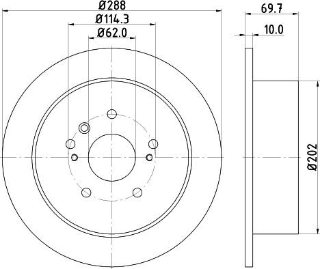 Mintex MDC1857 - Bremžu diski www.autospares.lv