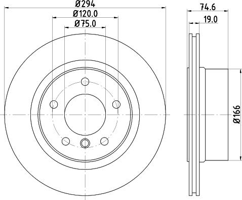 Mintex MDC1815 - Тормозной диск www.autospares.lv