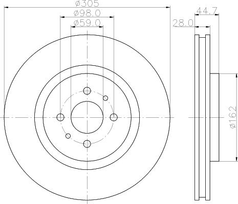 Mintex MDC1357 - Bremžu diski www.autospares.lv