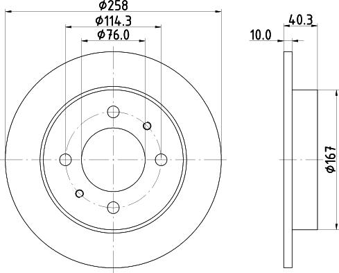 Mintex MDC1366 - Bremžu diski www.autospares.lv