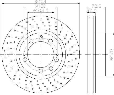 Mintex MDC1305R - Bremžu diski www.autospares.lv