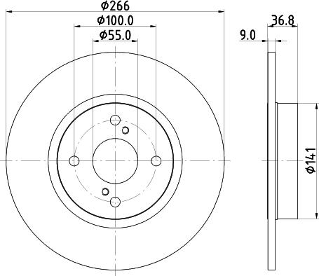 Mintex MDC1302 - Bremžu diski www.autospares.lv